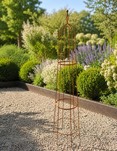 Natural rust garden - rust, obelisk