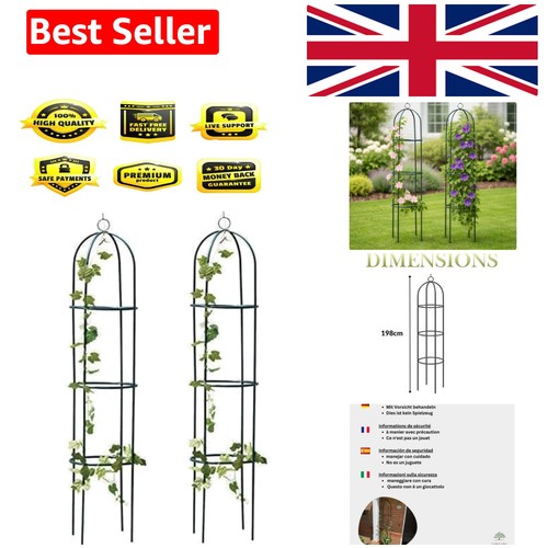 Large 198cm metal garden - 2x,