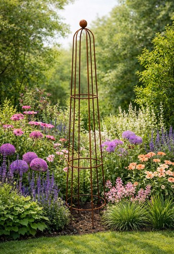 Garden obelisk steel - steel, climbing