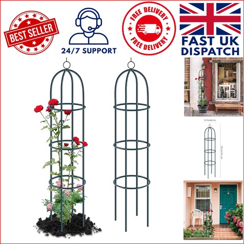 Heavy duty green metal obelisk - heavy-duty,