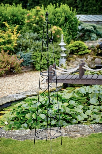 Metal garden obelisk - garden, large