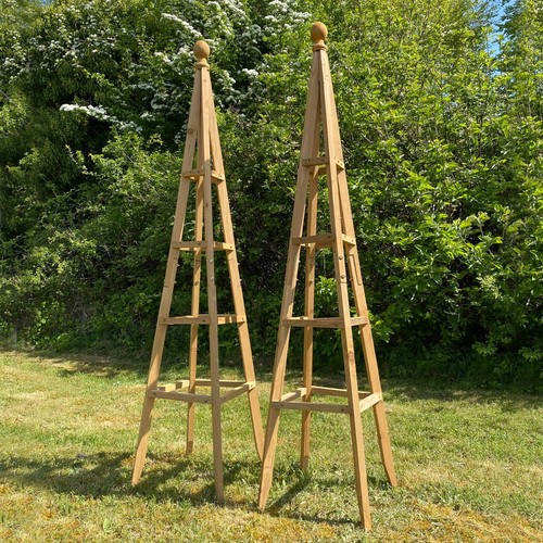 Wooden garden obelisk 5m - wooden,