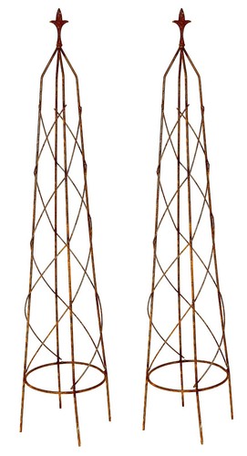 Metal orton garden obelisks - metal,