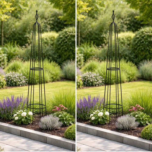 Metal garden obelisks climbing - obelisks,