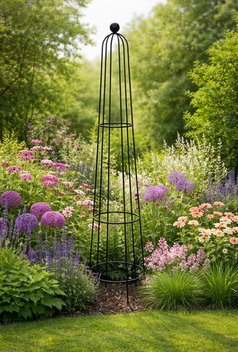 Garden obelisk metal - garden,
