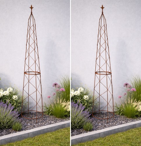 Metal orton garden obelisks - metal,