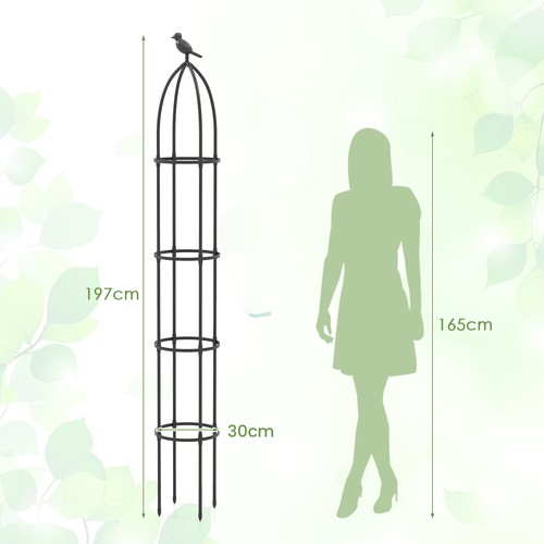 Pack black garden obelisk - 2,